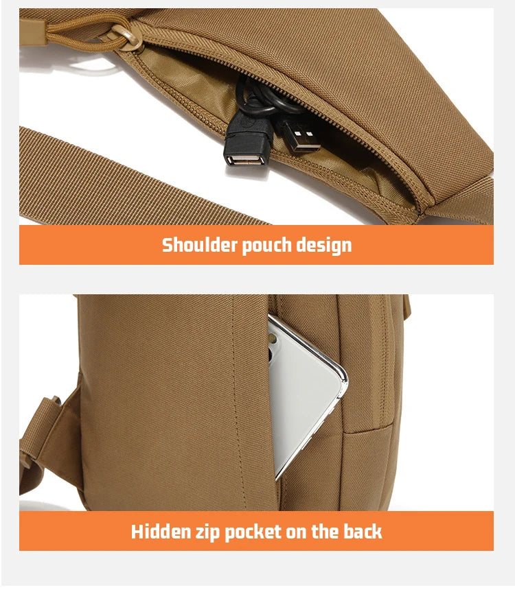 Outdoor Shoulder Chest Bag Concealed Carry Sling Crossbody Convertible Backpack for Hunting Camping