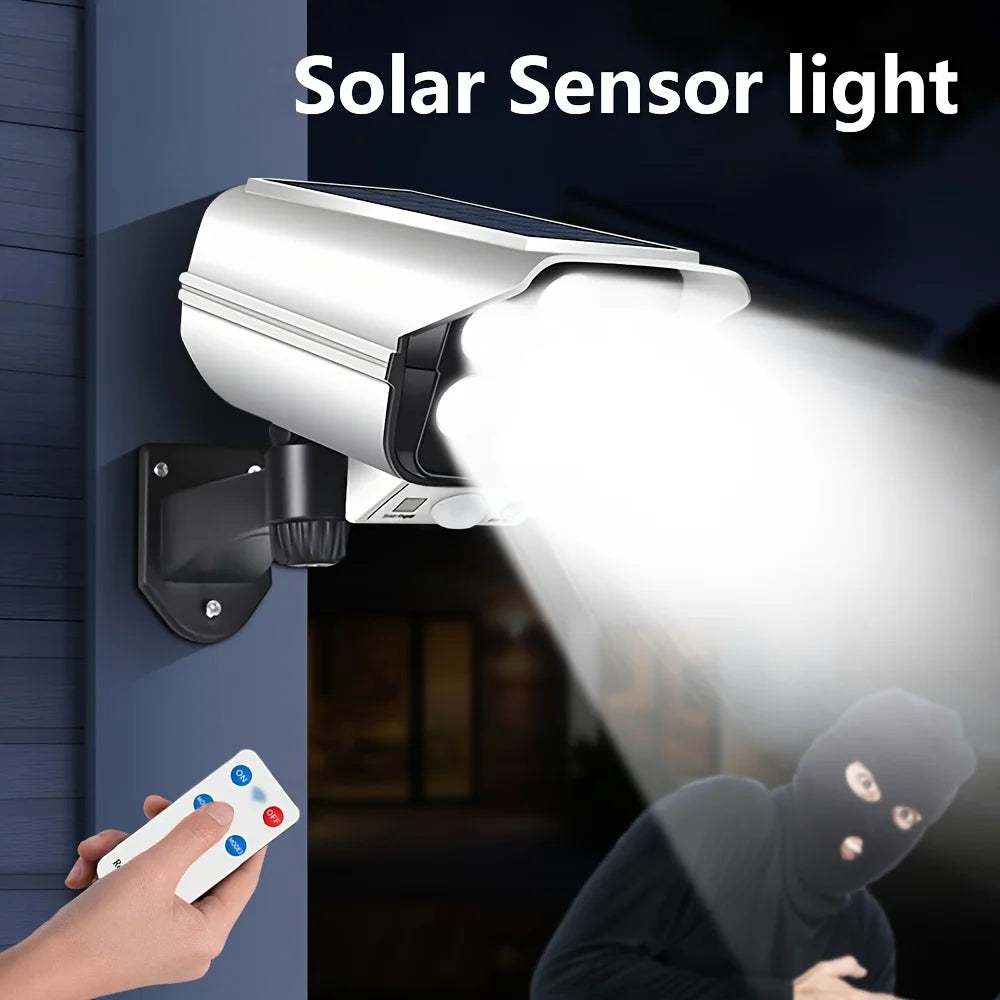 Outdoor Motion Sensor Solar Lights 2000 Lumens 77LED Solar Motion Sensor LED Light Outdoor Camera Wireless Security Floodlights