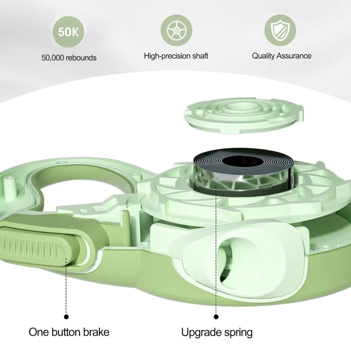 3/5M Automatic Retractable Dog Leash with LED Lights 360°Swivel No Tangle Explosion Proof Nylon Lead for Pet Walking Rope Use