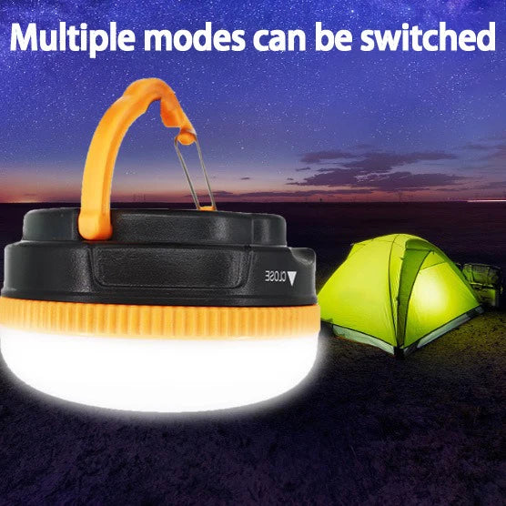 MuqiNush Rechargeable Hanging Type LED Camp Lantern Magnet Base Portable Tent Light With 3 Modes for Camping Hiking Fishing