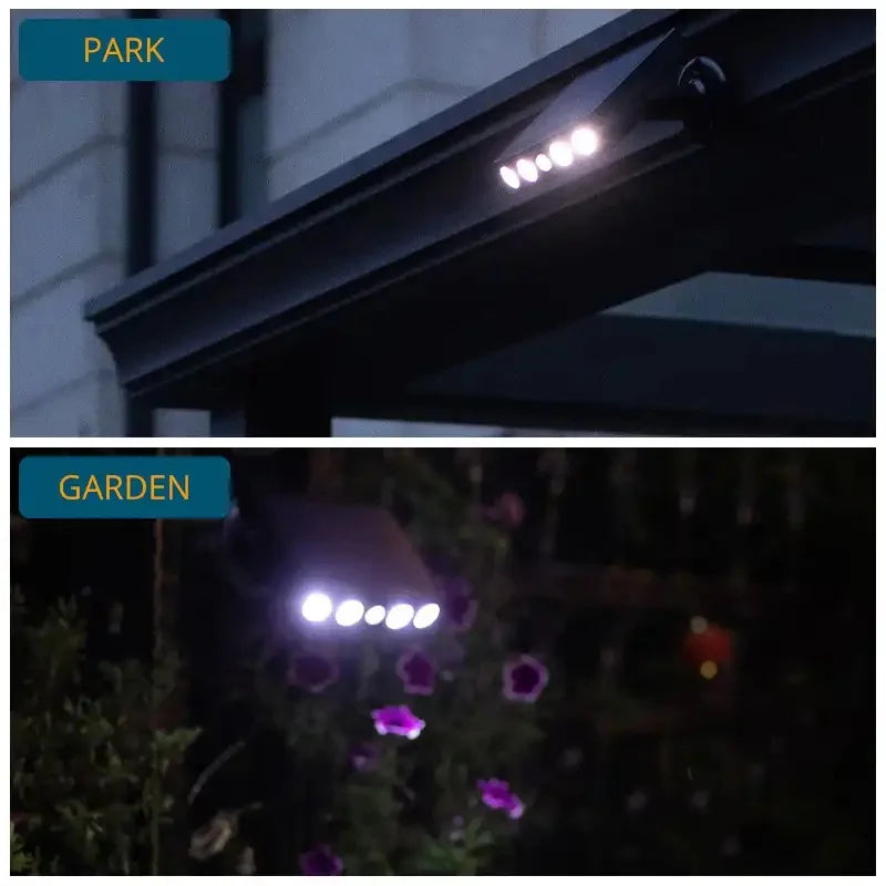 Powerful 4 LED Solar Security Lights Outdoor Decor Sensor Motion 3 Modes Street Waterproof Lamp Wall Night Work Light for Garden