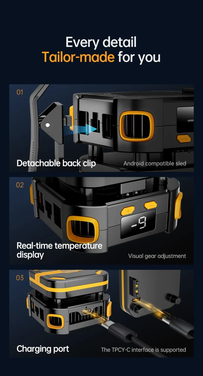 P70 NEW 10W Mobile Phone Semiconductor Cooling Fan Radiator with 2000mAh Battery PUBG Game Cooler for IPhone Android Universal