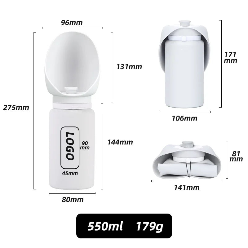 Pet supplies Dog accompanying water cup Outdoor portable travel Foldable kettle Water dispenser for walking dogs