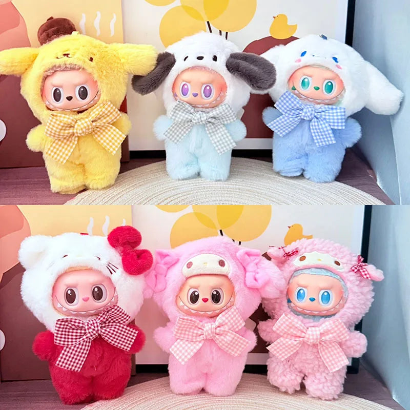 Cute Animals for Labubu Doll Clothing Set Hat 17cm Clothes Shoes Doll DIY Accessories Training Sitting Party Games Toys Gifts