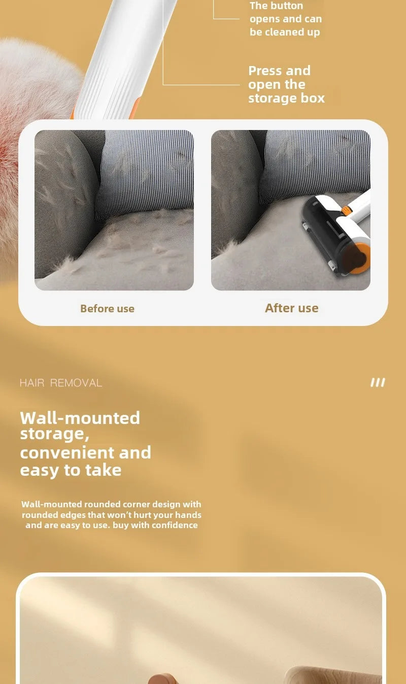 Multifunctional Pet Curler Portable Portable Washable Hair Removal Brush Efficient Household Dog and Cat Roller Hair Stick Tool