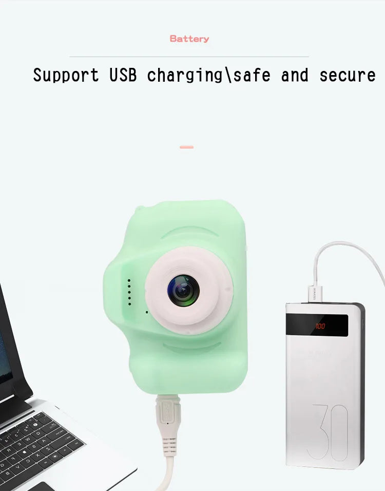 ZWN Children Digital Cameras 1080P HD Camera Video Toys 2 Inch Color Display Outdoor Camera SLR Camera Kid Toy+TF Memory Card