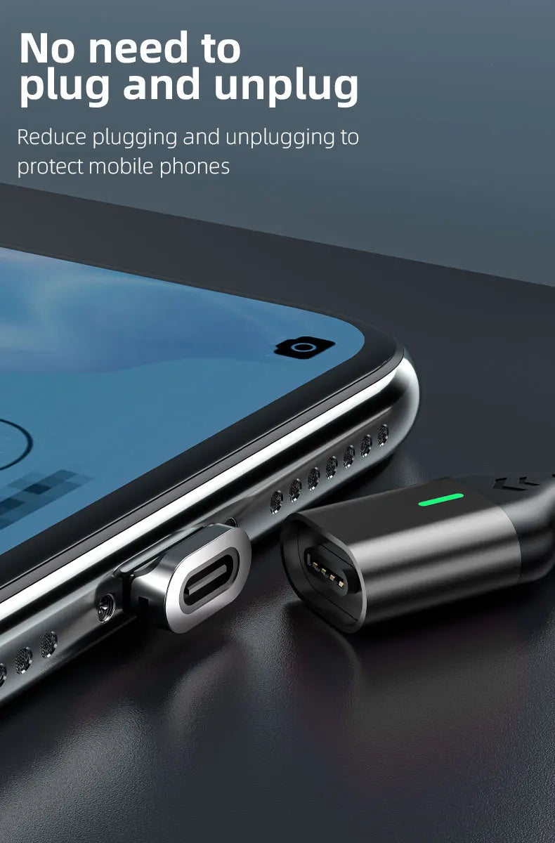 AUFU Magnetic Charge Cable 3A Fast Charging USB Type C Cable Magnet Micro USB Data Charging Wire Mobile Phone for iPhone Xiaomi