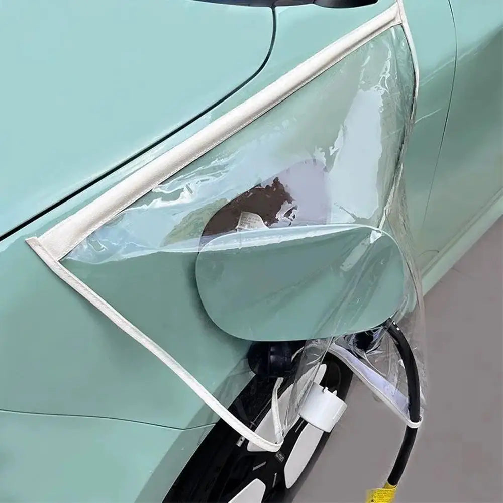 EV Charger Plug Rain Cover Magnet Transparent Charging Port Waterproof Protective Cover  Car Charging Accessories