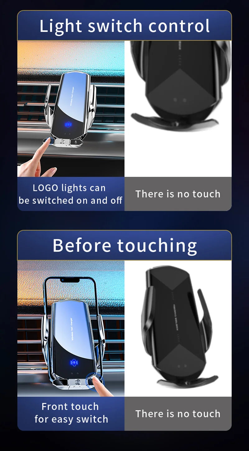Car Magnetic Cell Phone Holder wireless charger Mobile Phone Stand in Car GPS Support 360° Rotatable Mount For iPhone 14 Xiaomi