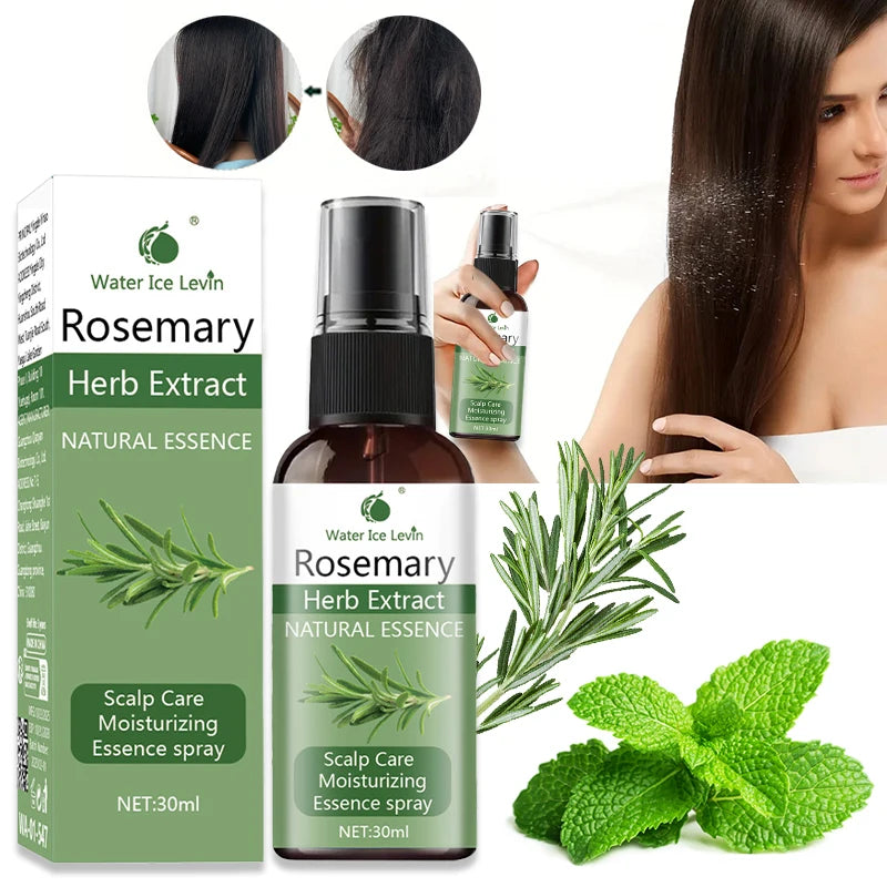 Rosemary Essential Oil For Hair, Moisturizing & Strengthening Treatment, Repairs Damaged Hair, Promotes Smooth Shiny Hair Growth