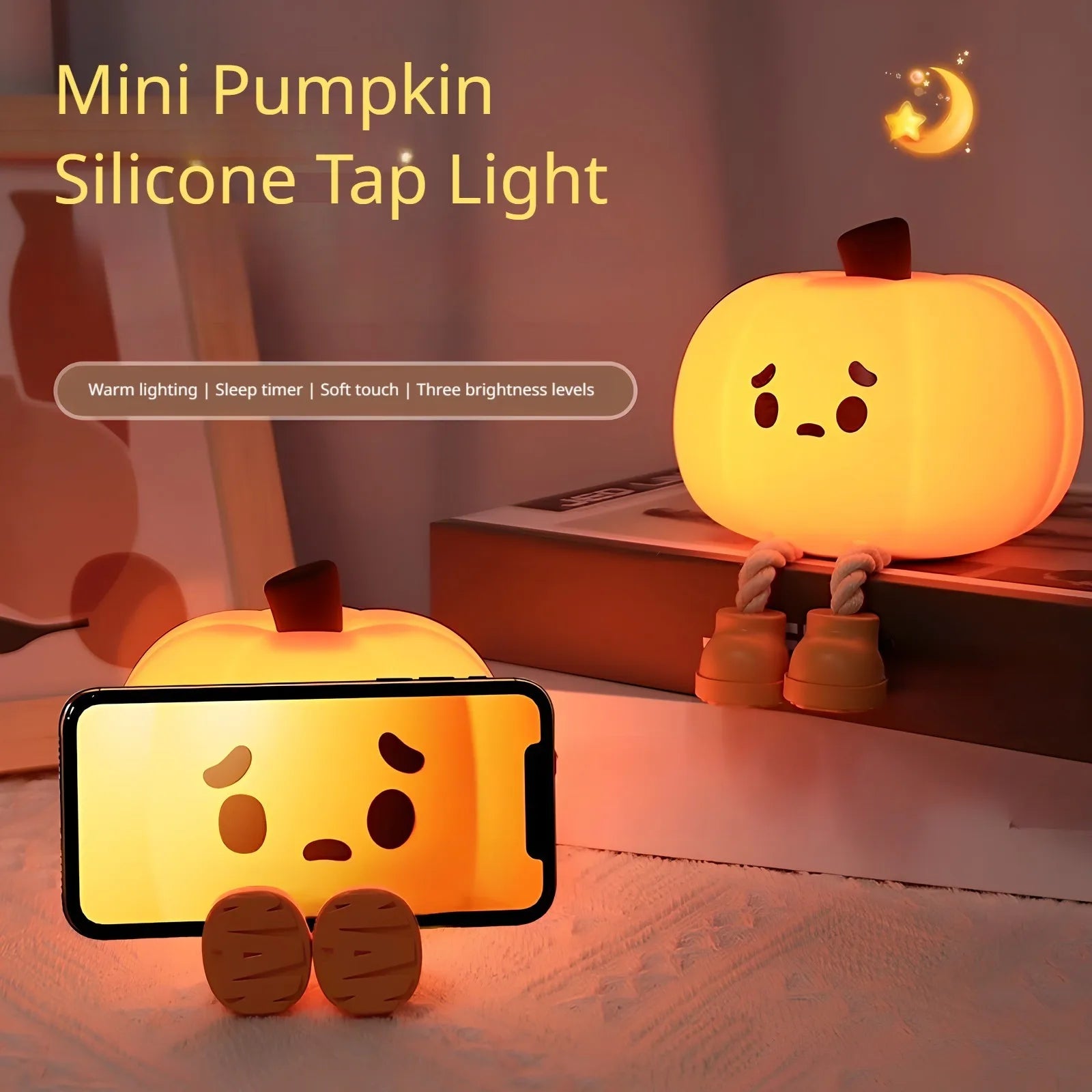 Halloween Glowing Pumpkin Decorative Lamp With Variable Colors Creative House Decoration Festival Party Decoration Supplies