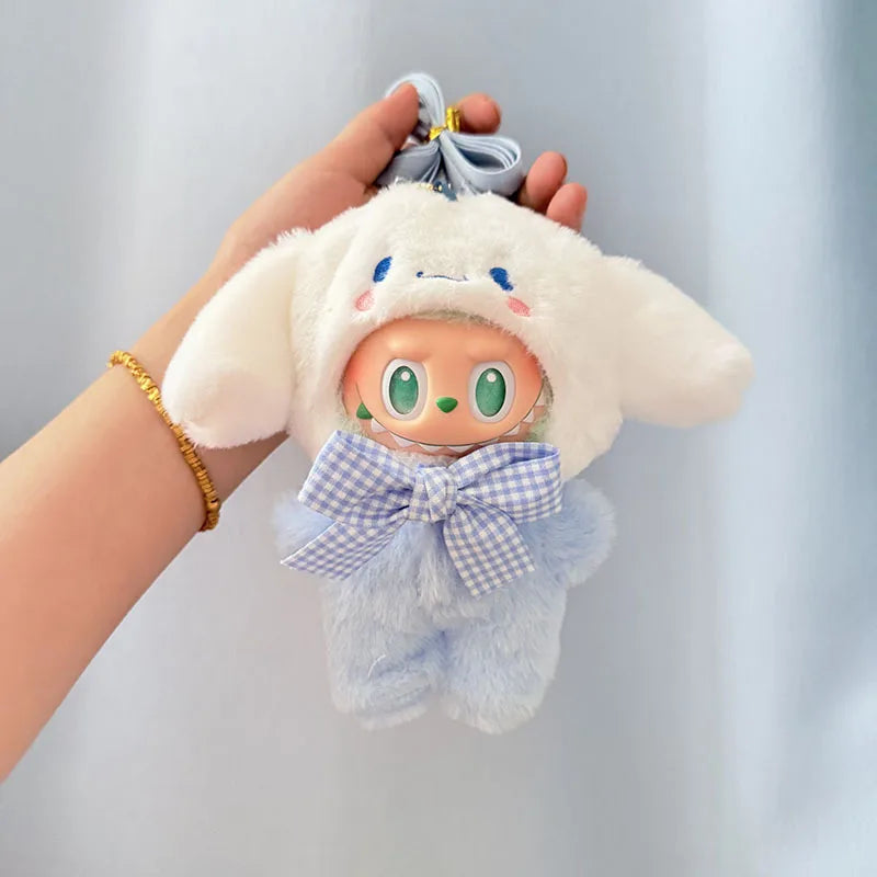 Cute Animals for Labubu Doll Clothing Set Hat 17cm Clothes Shoes Doll DIY Accessories Training Sitting Party Games Toys Gifts