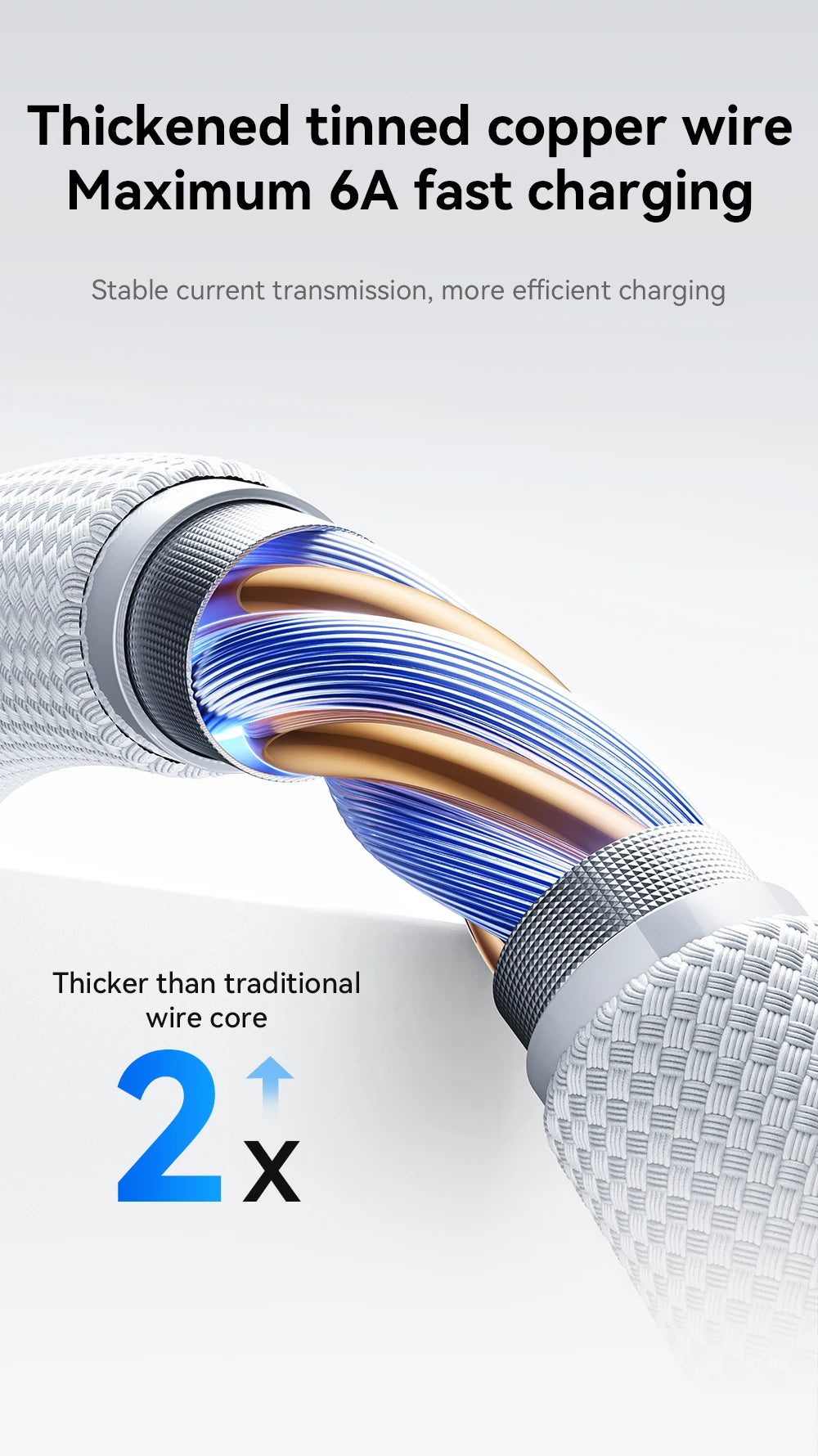 Joyroom 100W USB C Cable Automatic Power Off Fast Charge Type C Cable For iPhone 16 15 Pro Max  Xiaomi Sumsang Huawei