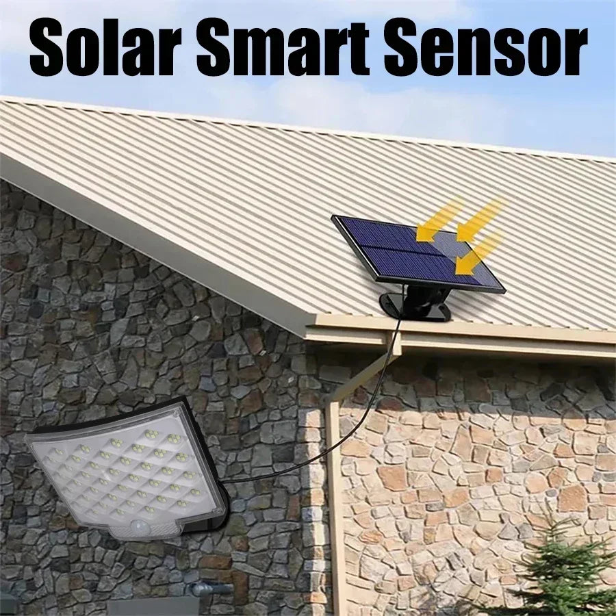 1-2pcs Super Bright 234LED Solar Light, IR Sensor Street Light, Decorative Wall Light, Multiple Switch Modes with Remote Control