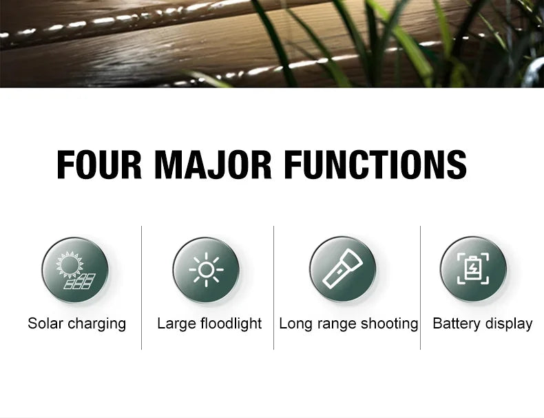 Solar LED outdoor camping lamp portable lamp configuration hook supports TYPE-C charging.