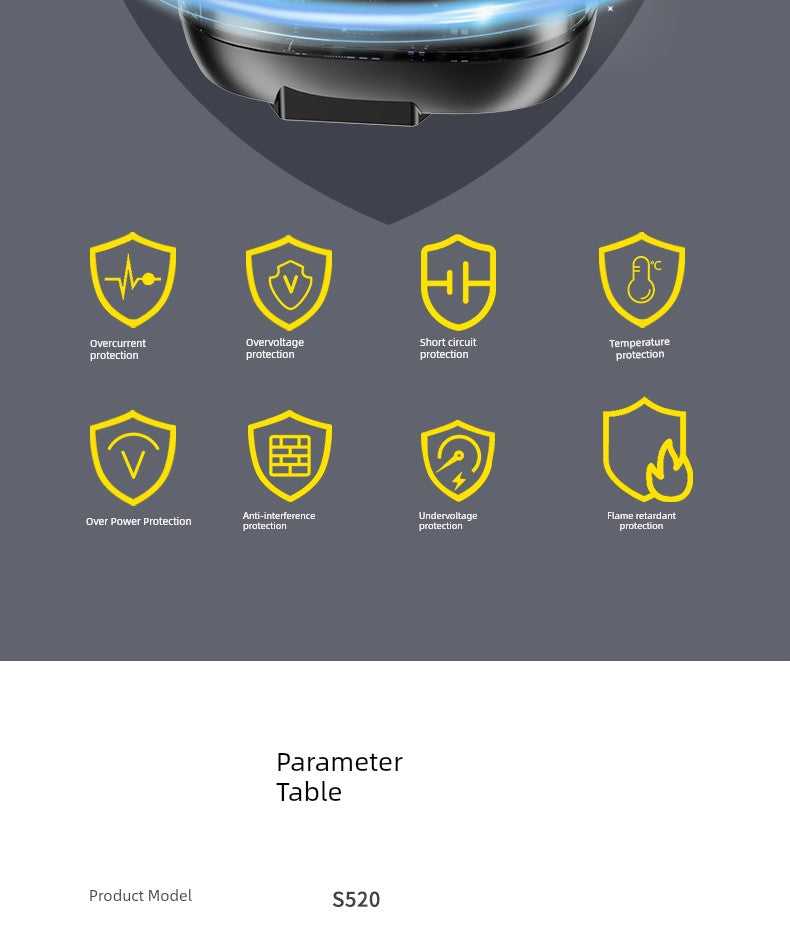 PD Gallium Nitride Two-Drag Two-Magnetic Data Cable Charging Plug