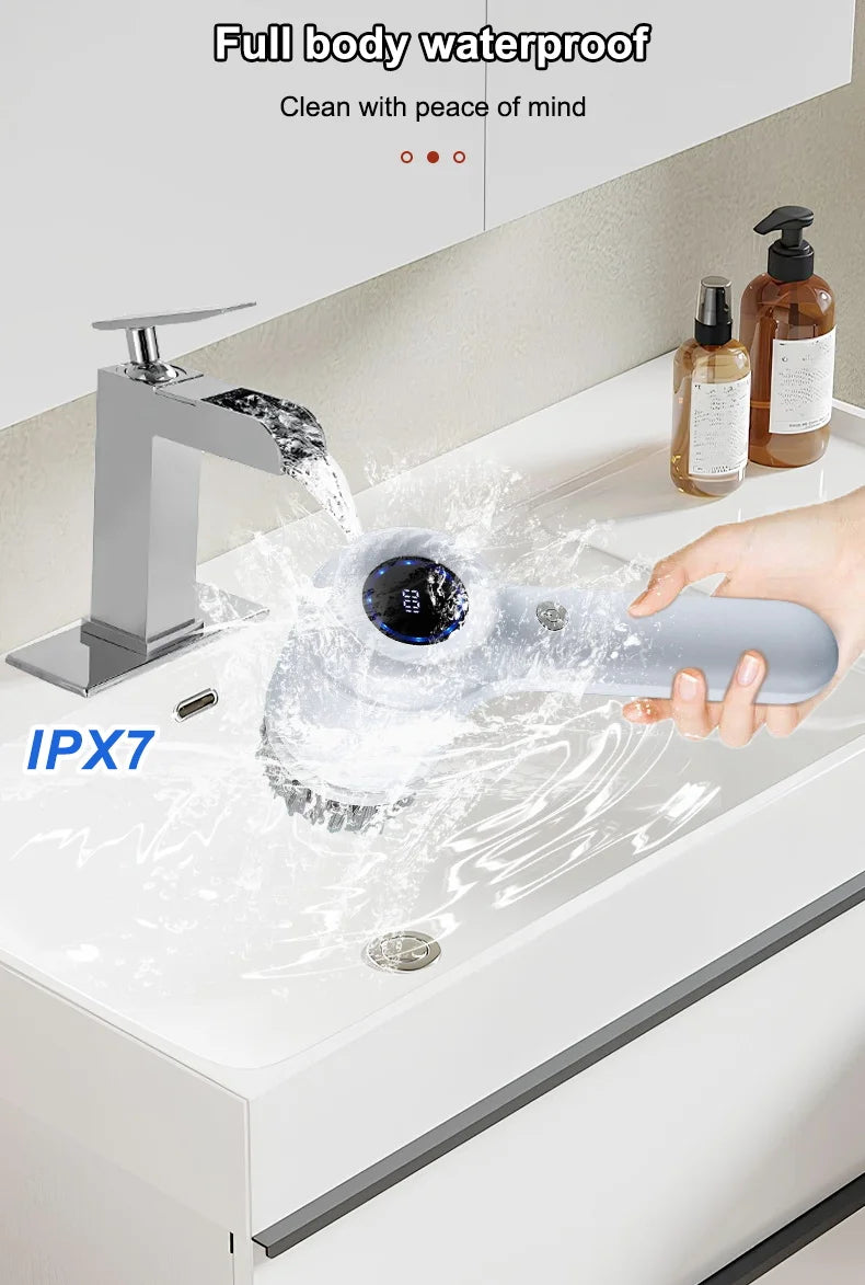 Multi-functional Electric Cleaning Brush for Kitchen and Bathroom - Wireless Handheld Power Scrubber for Dishes, and Pans