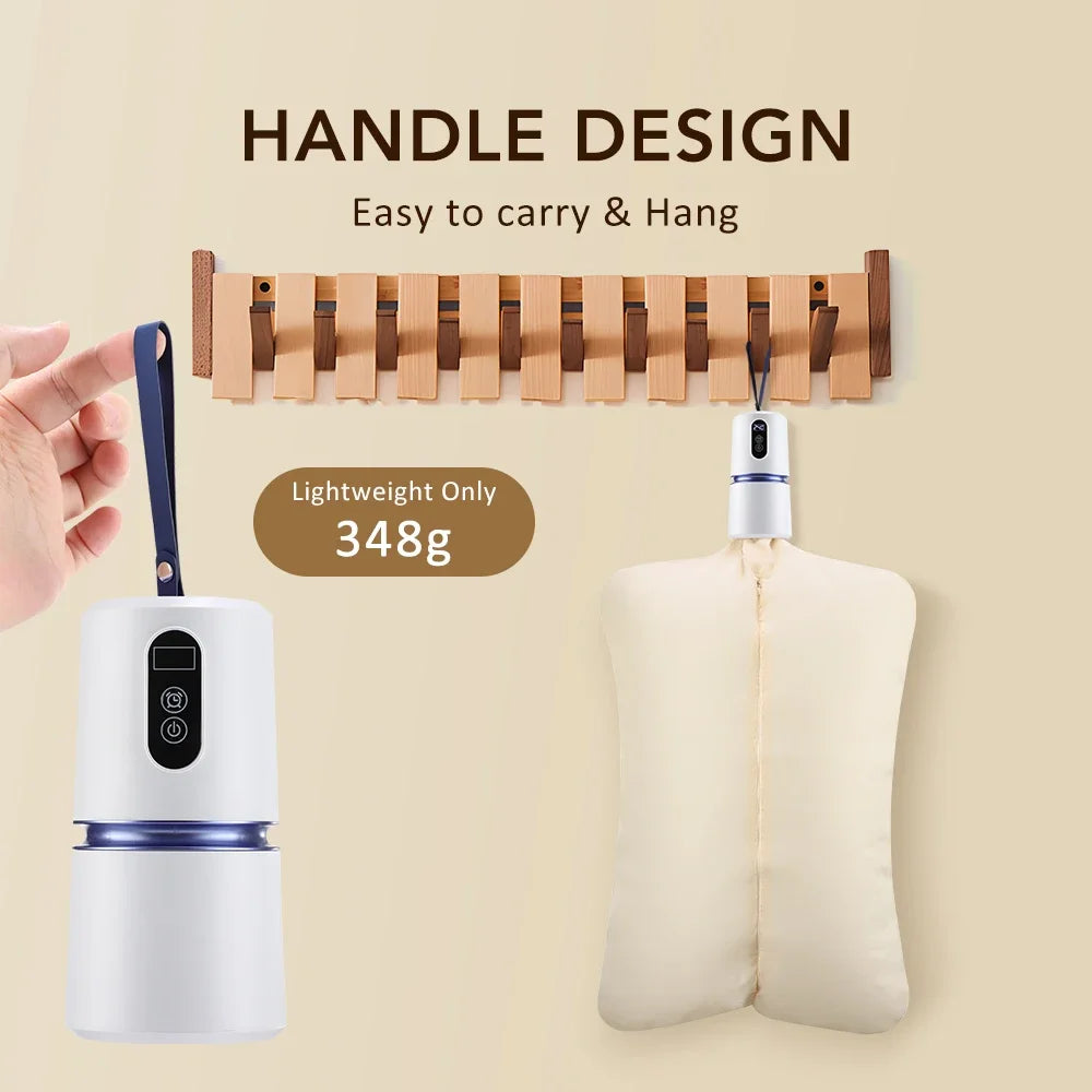 Portable Clothes Dryer Small Quiet Clothing Fast-Drying Machine Adjustable Timer Mini Laundry Dryer Foldable Drying Machine