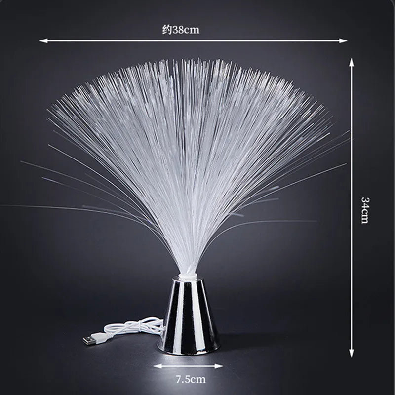 Colorful Fiber Optic Lamp LED Starlight Atmosphere Light Color Changing Crystal Night Light Wedding Party Christmas Decor Lamp
