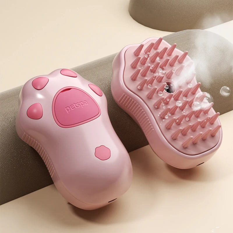 3 in 1 Steamy Pet Dog Brush Cat Steam Brush Electric Spray