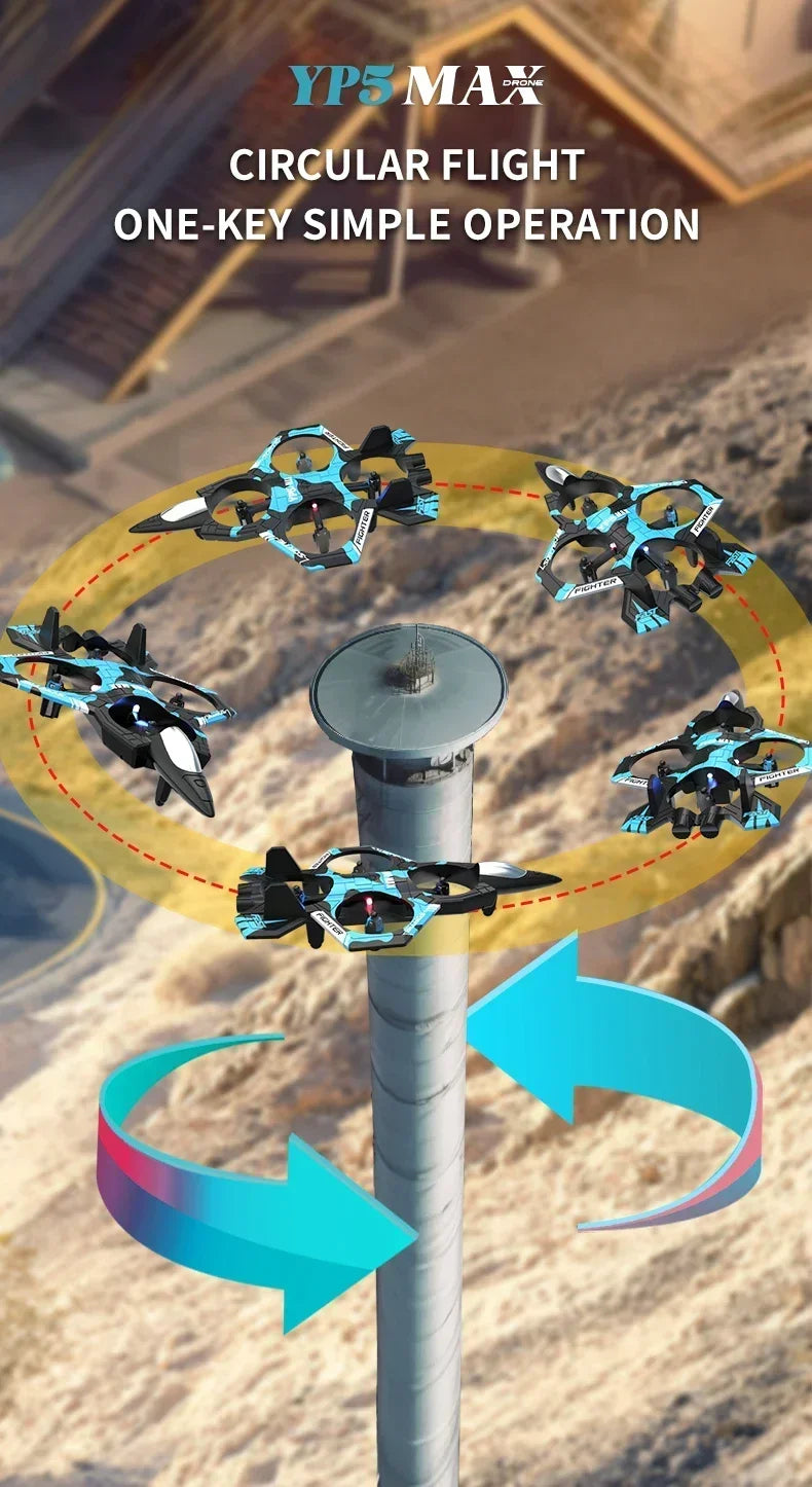 2025 New Fighter Quadcopter Drone Stunt Light RC Aircraft Four Channel Hovering Alta Altitude Rolling Special Effect