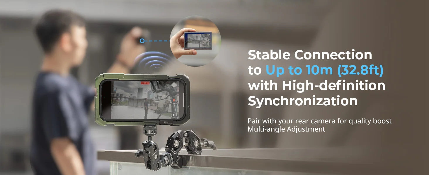 SmallRig Phone Monitor Screen with Wireless Control, Video Monitor w Cold Shoe Real-Time Screen Sharing for iPhone 17for MagSafe