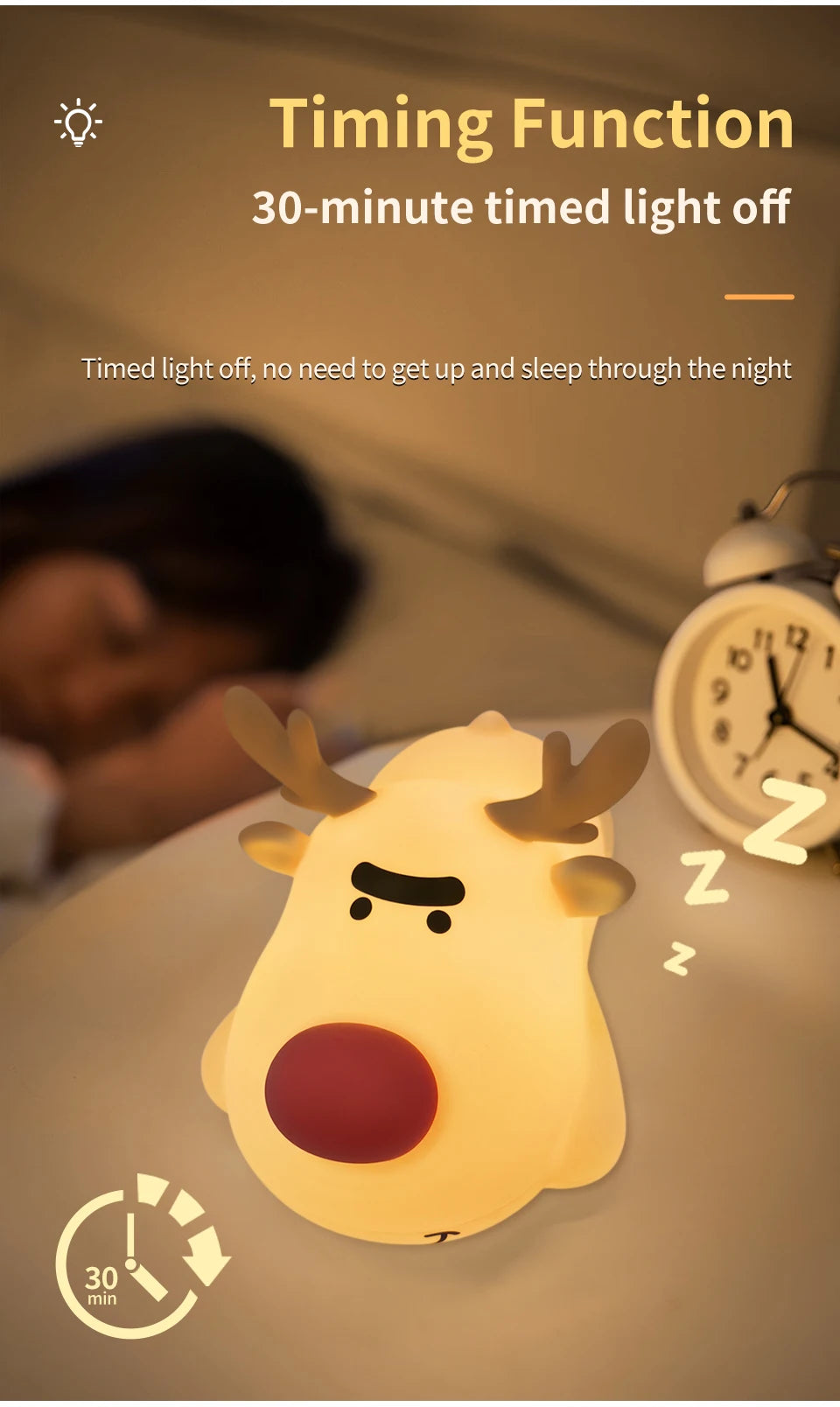 Mushroom Night Light LED Rechargeable USB Table Lamp Desk Room Decoration Baby Nursery Kids Birthday Gift Animal Pumpkin Lantern