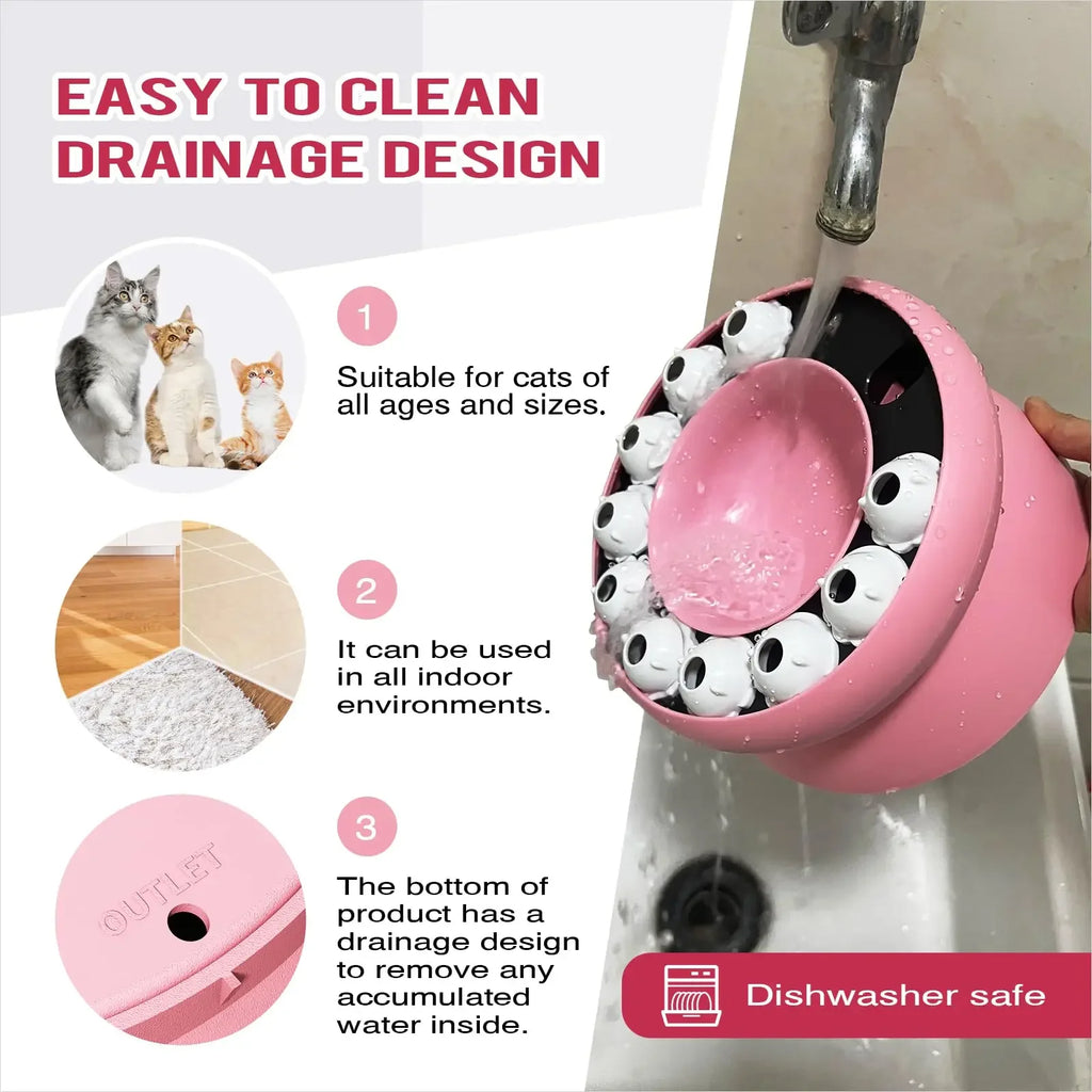 Cat Toys Puzzles Feeder Rotating Slow Feeder Interactive Indoor Cats Feeder Pet Toy for Aid Pets Digestion Mental Cat Supplies