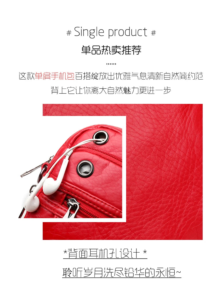 Mobile Phone Bag for Women 2024 New Fashion Soft Leather Diagonal Straddle Small Bag Multi layered Mini Zero Wallet Versatile Li