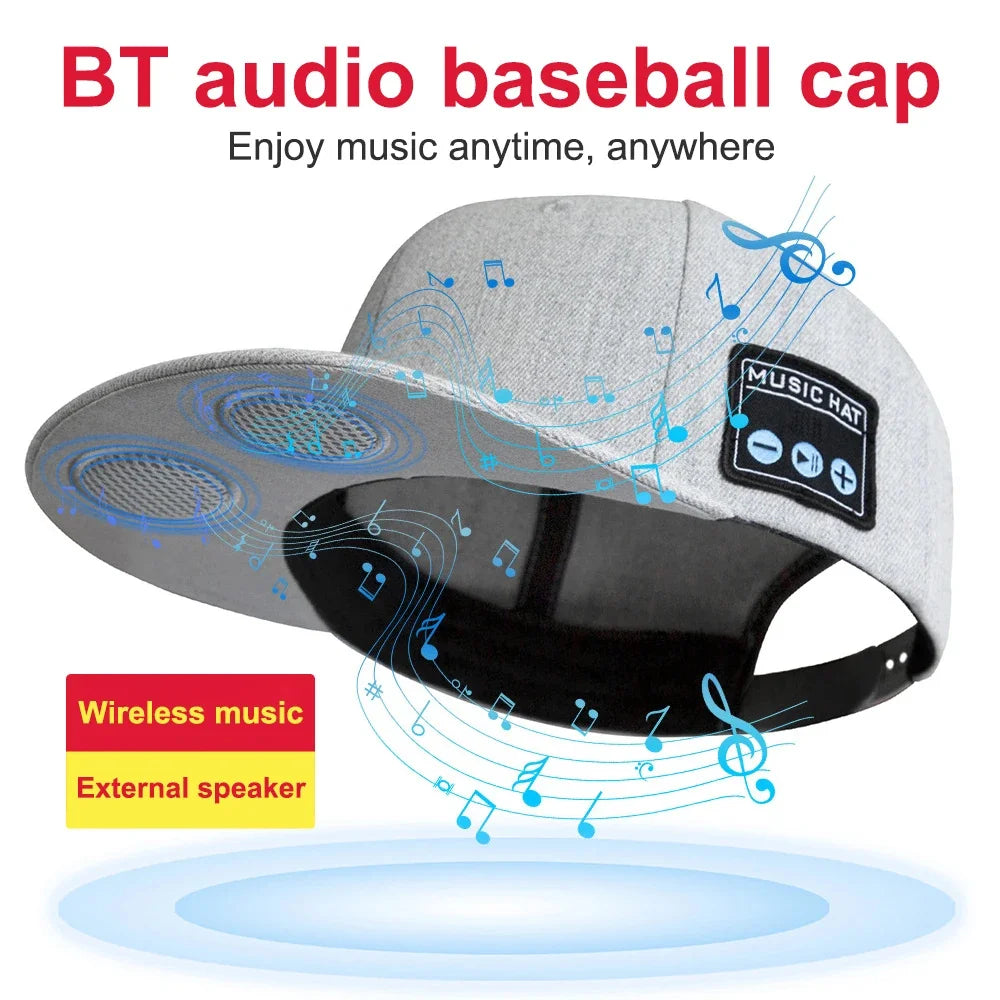 Music Hat Wireless Bluetooth Speaker Hat Baseball Cap & Headphones Supports Volume Control Motion Music Hedset With Microphone
