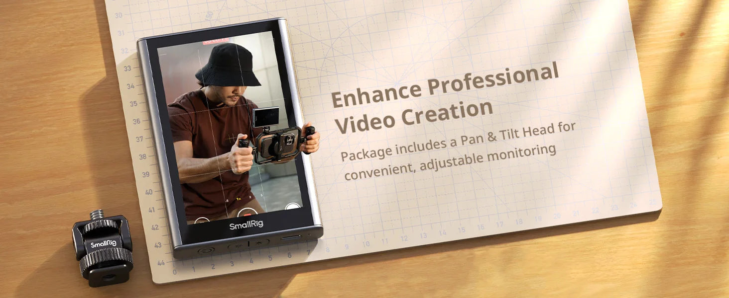 SmallRig Phone Monitor Screen with Wireless Control, Video Monitor w Cold Shoe Real-Time Screen Sharing for iPhone 17for MagSafe