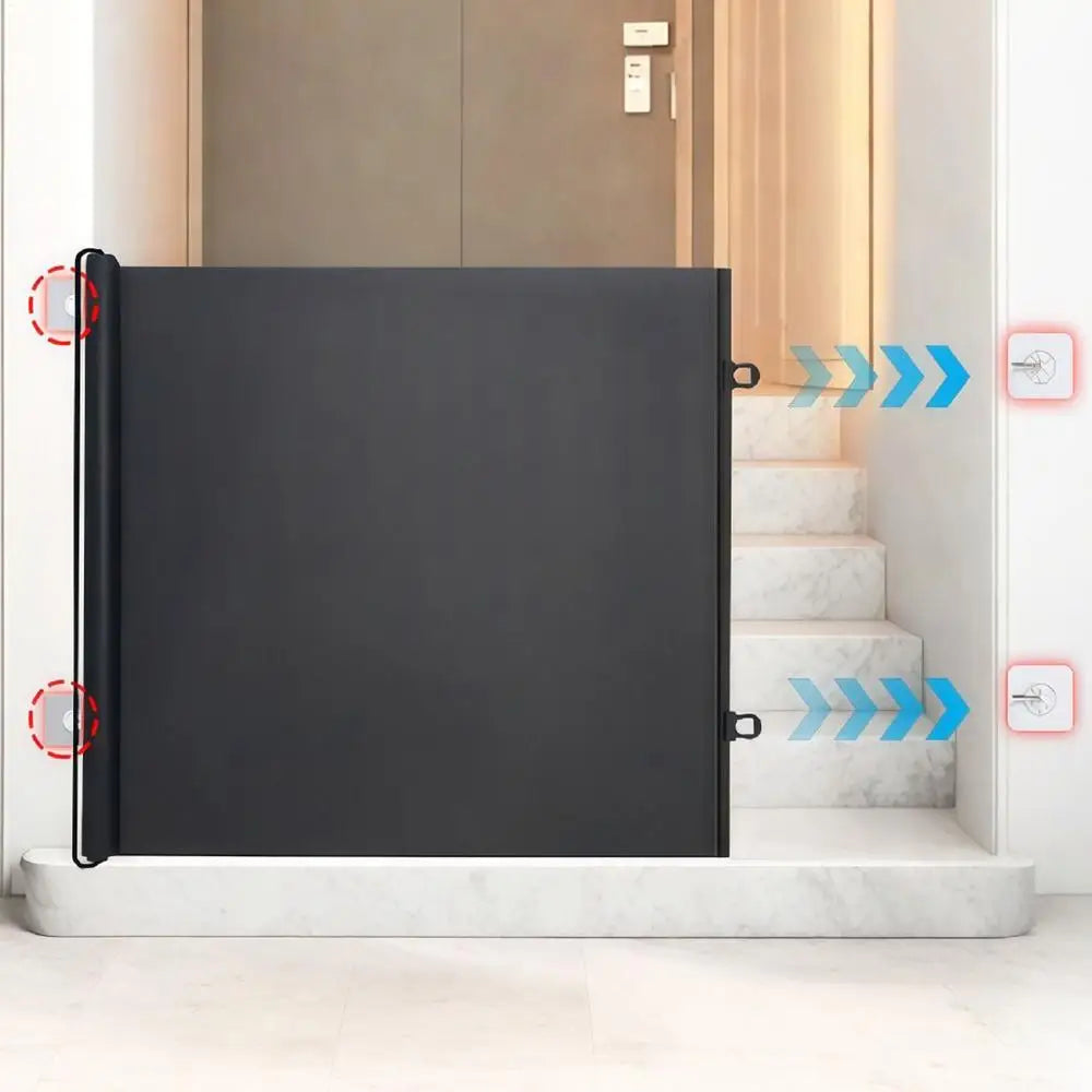 Pets Dog Barrier Fences With Hook Pet Isolated Network Stairs Gate New Folding Breathable Fabric Playpen For Dog Safety Fence