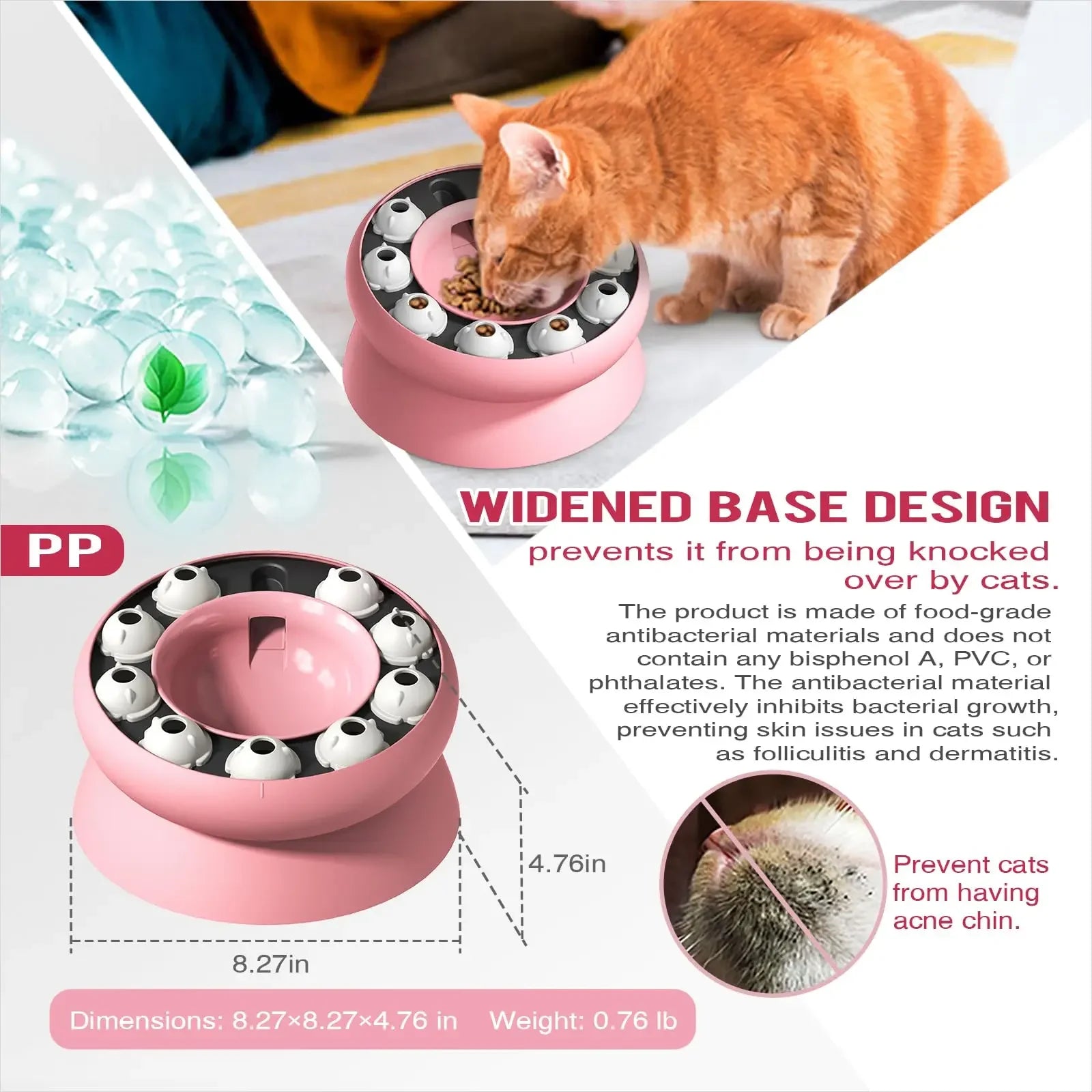 Cat Toys Puzzles Feeder Rotating Slow Feeder Interactive Indoor Cats Feeder Pet Toy for Aid Pets Digestion Mental Cat Supplies