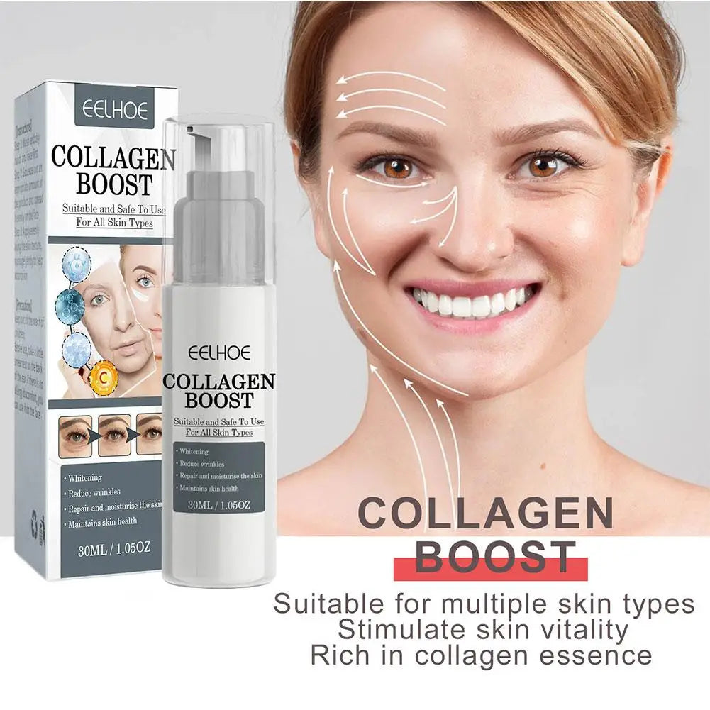 Collagen Boost Serum Wrinkle Remover Firming Whitening Hyaluronic Acid Essence Fade Fine Lines Women Skin Care 1/3/5pcs