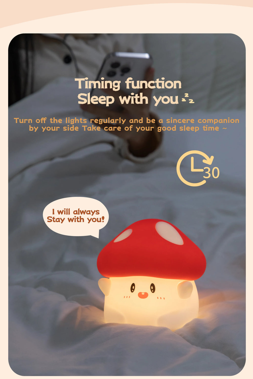 Mushroom Night Light LED Rechargeable USB Table Lamp Desk Room Decoration Baby Nursery Kids Birthday Gift Animal Pumpkin Lantern