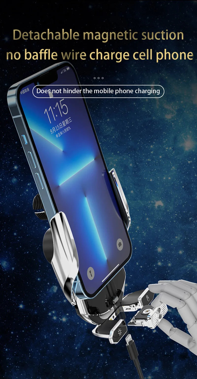 Car Magnetic Cell Phone Holder wireless charger Mobile Phone Stand in Car GPS Support 360° Rotatable Mount For iPhone 14 Xiaomi