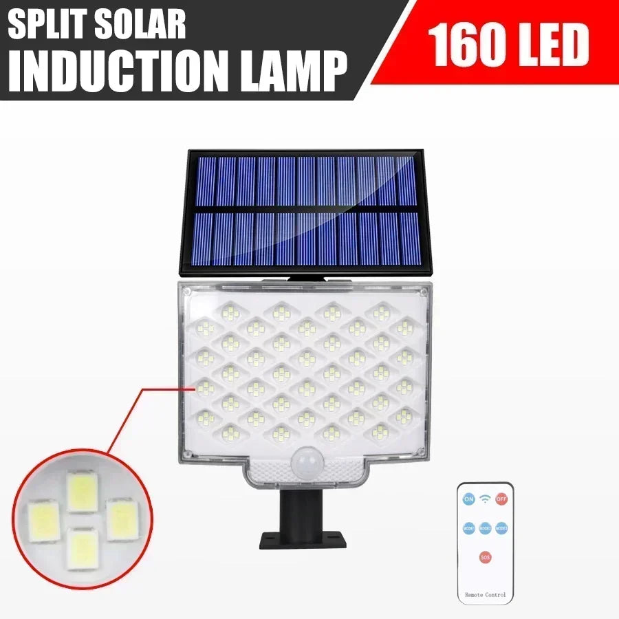 1-2pcs Super Bright 234LED Solar Light, IR Sensor Street Light, Decorative Wall Light, Multiple Switch Modes with Remote Control