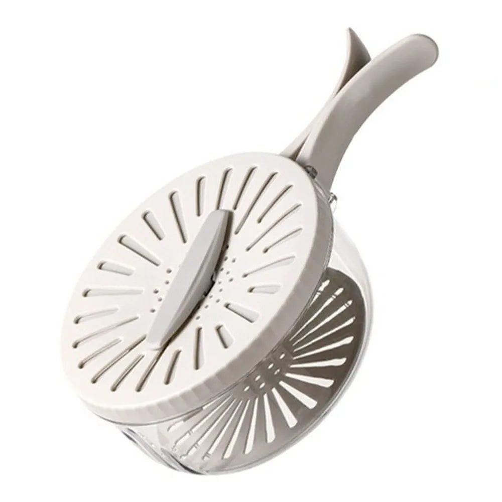Folding Handle Rice Washing Drain Basket Multi-function with Lid Fruit Vegetable Washing Bowl 2 In 1 Plastic Fruit Strainer