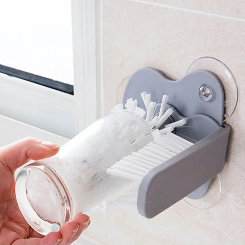 Detachable Type Sucker Cup Brush Milk Bottle Cleaning Brush Water Bottles Cleaner Glass Cup Cleaning Brush Kitchen Tools