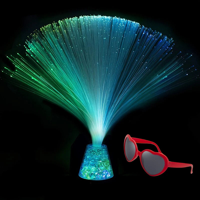 Colorful Fiber Optic Lamp LED Starlight Atmosphere Light Color Changing Crystal Night Light Wedding Party Christmas Decor Lamp