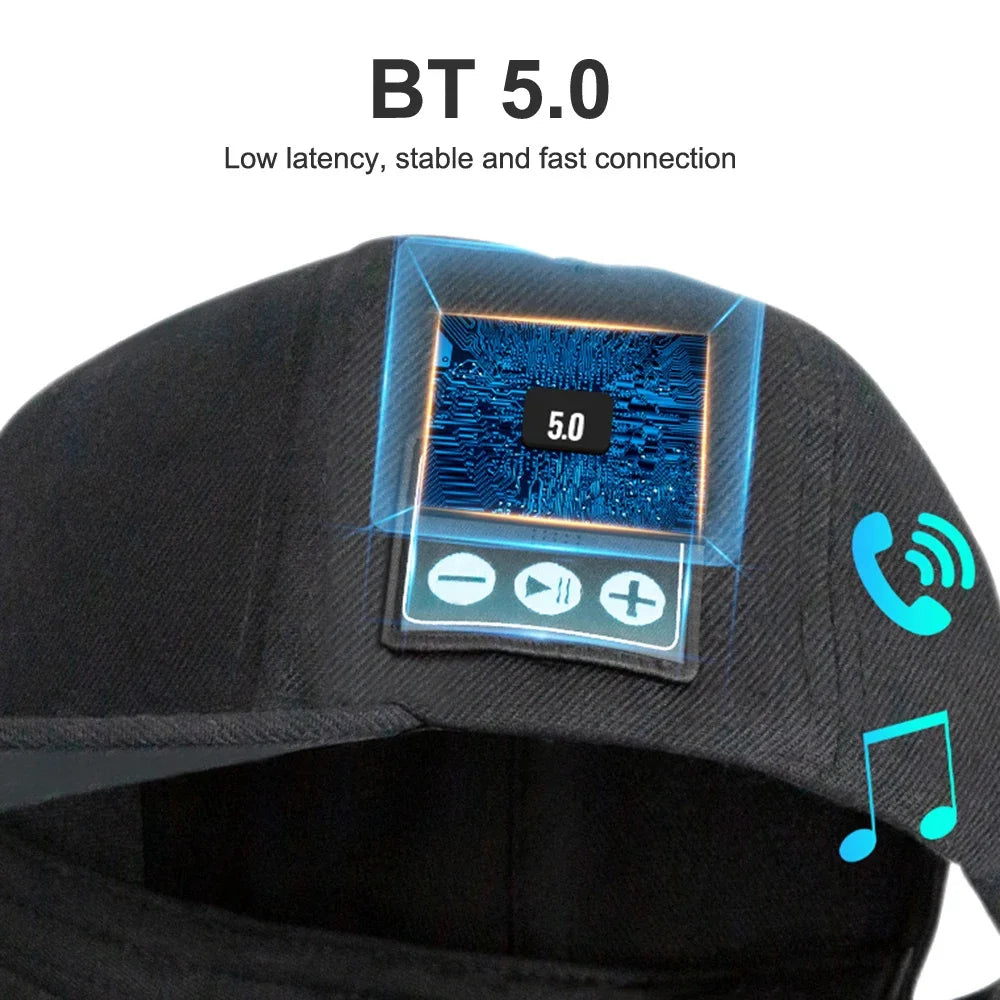 Music Hat Wireless Bluetooth Speaker Hat Baseball Cap & Headphones Supports Volume Control Motion Music Hedset With Microphone