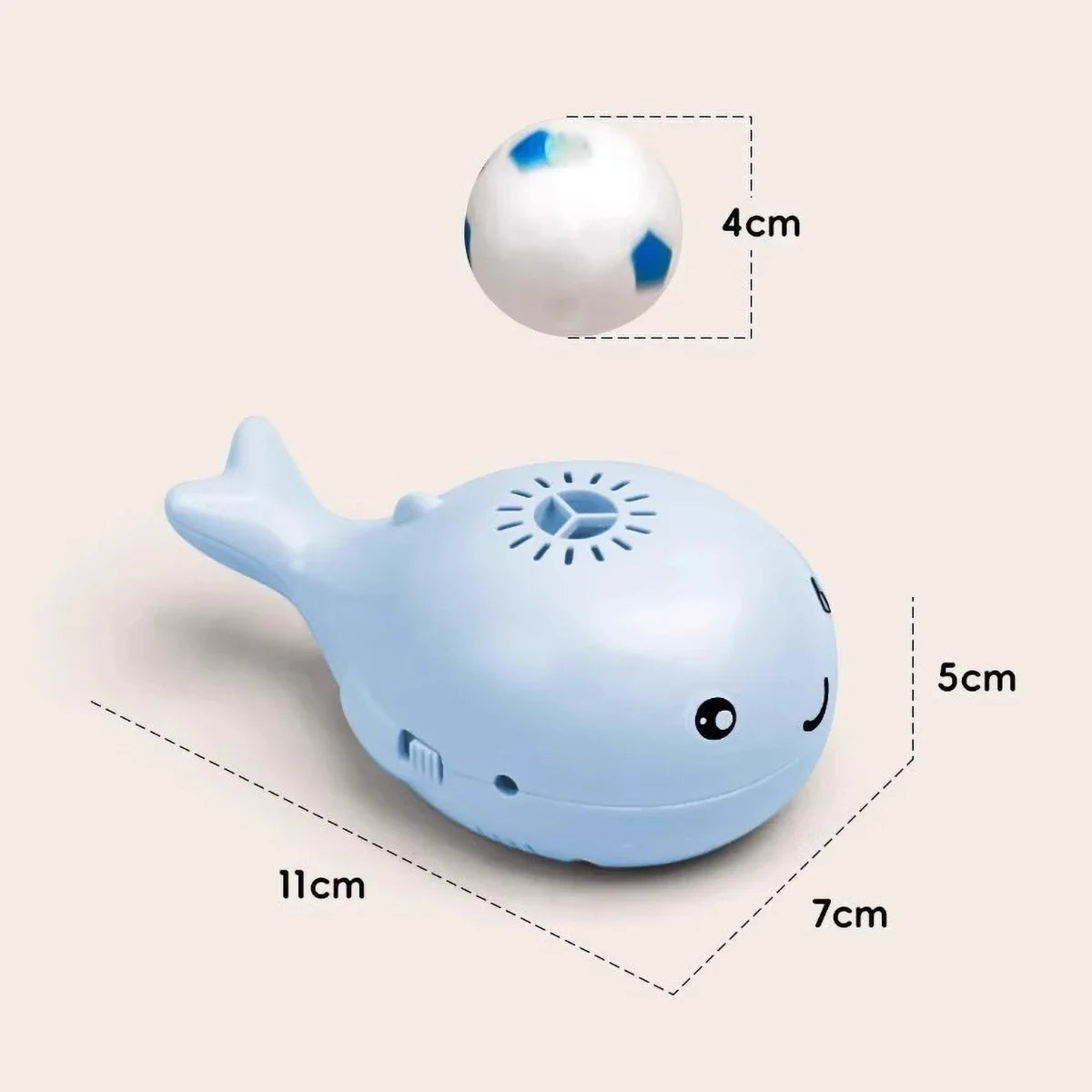 New Electric Floating Ball Cat Toy  - Whale - shaped, USB - powered, Dual - function Fan, Portable & 3C Certified Pet Toy