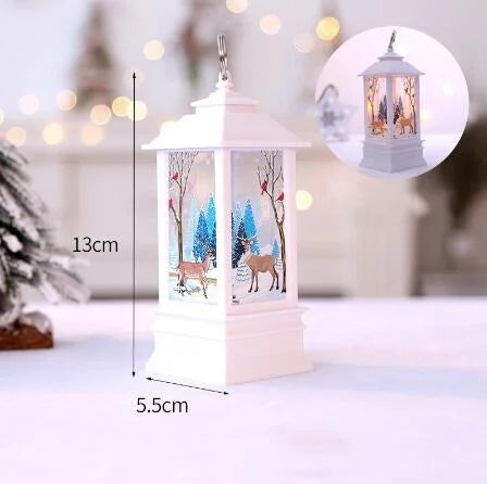 LED Night Lights Vintage Portable Oil Lamp Battery Powered Home Hanging Lanterns Child New Year Gift Christmas Party Decoration