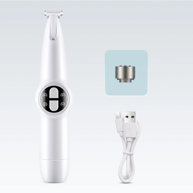 Pet electric clipper with LED lights, foot hair trimmer, professional dog and cat care products, USB rechargeable nail clippers