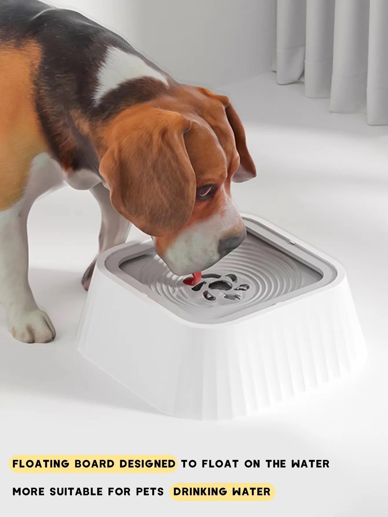 Pet filter bowl, non-wet mouth pet bowl, floating, suspended, anti-knock over, cat and dog drinking water pet bowl