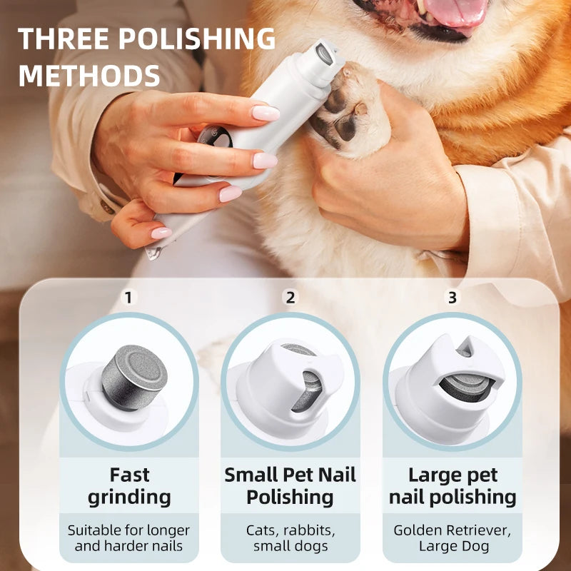 Pet electric clipper with LED lights, foot hair trimmer, professional dog and cat care products, USB rechargeable nail clippers