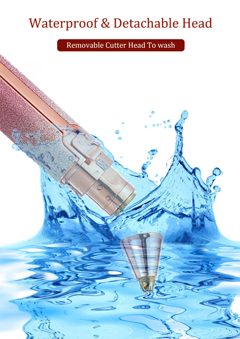 2 IN 1 Rechargeable Epilator Electric Eyebrow Trimmer Female Body Facial Lipstick Shape Hair Removal Mini Painless Razor Shaver