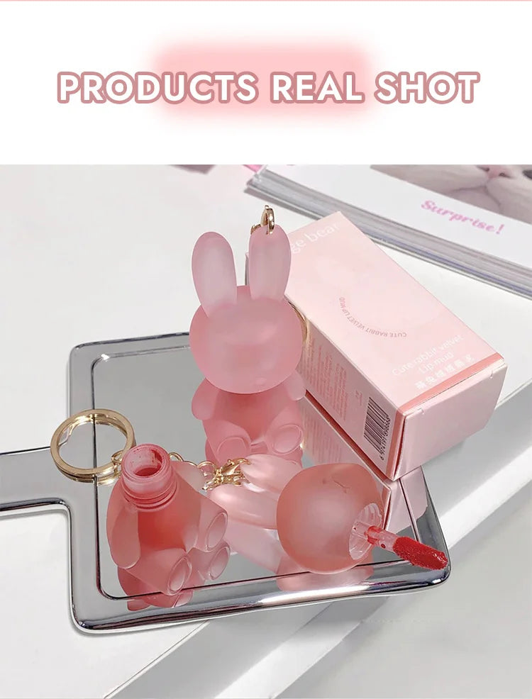 Gege Bear Rabbit Lip Glaze, Matte Velvet Lip Clay