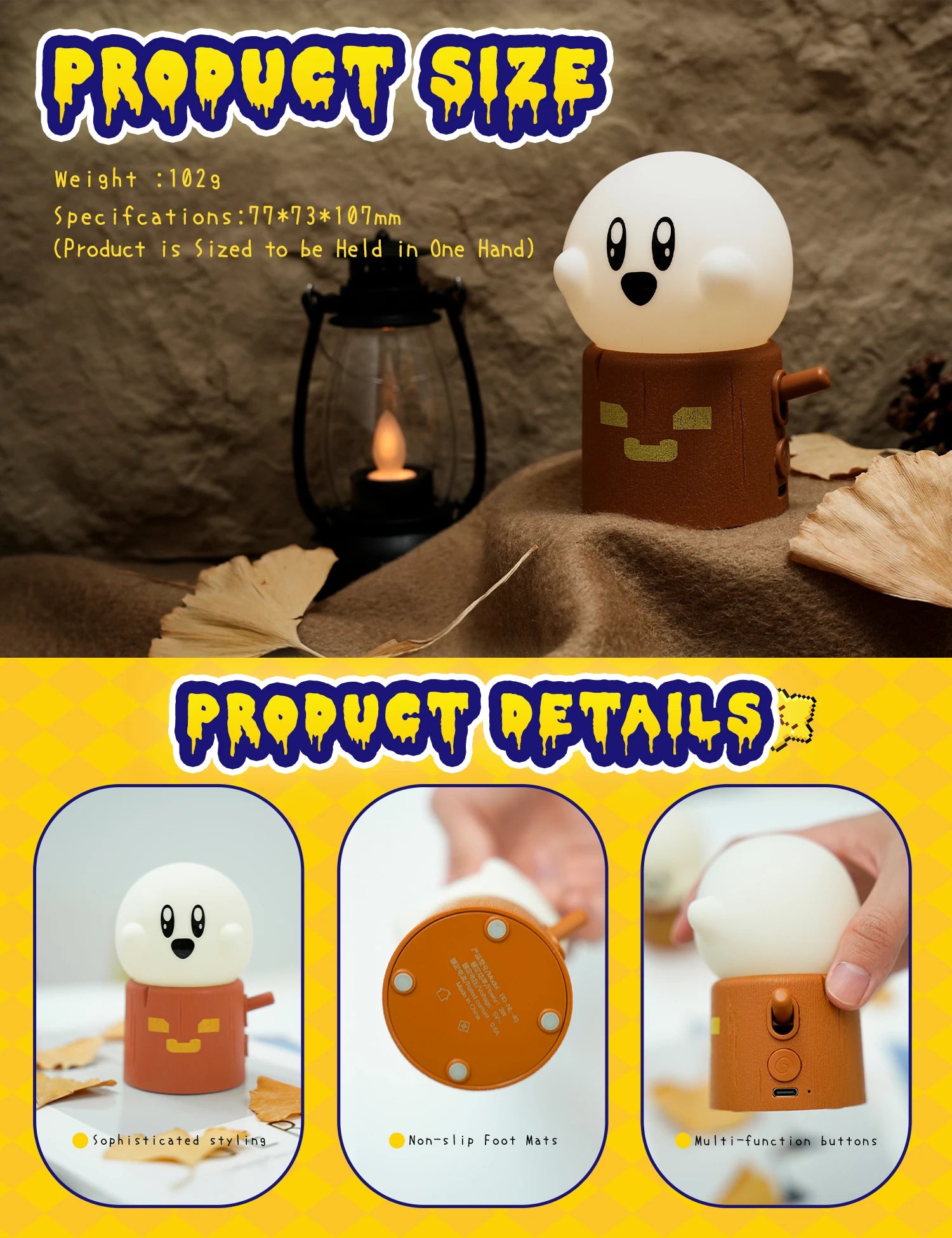 Flameless Candles Night Light Cute Sleeping Nightlights Dimmable 2 Lighting Modes Bedside Lamp For Kid Bedroom