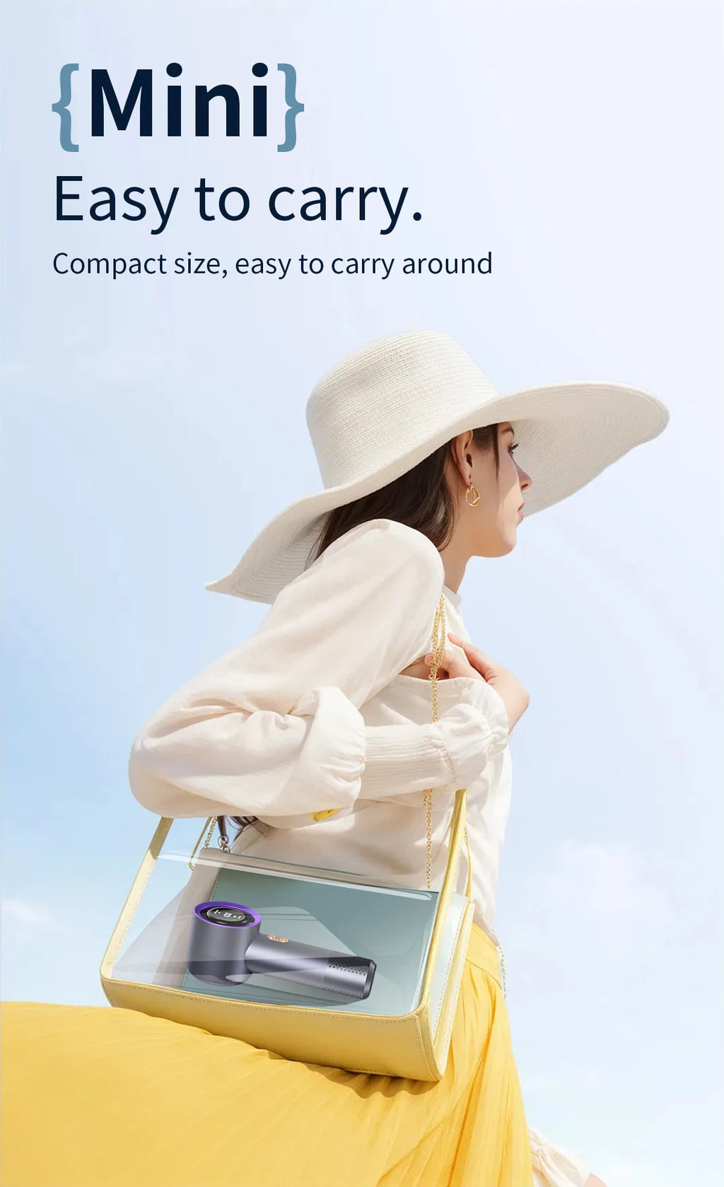 Handheld high-speed fan mini portable air conditioner with six fans and 199 levels of infinite adjustment